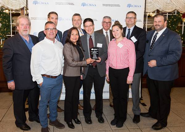 Members of I-84 Waterbury Project Team accepting the CMAA Award, Nov. 21, 2019