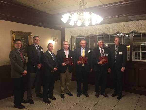 Members of I-84 Waterbury Project Team accepting the 2019 Arthur W. Gruhn Excellence in Construction for a Large Project Award, Oct. 30, 2019